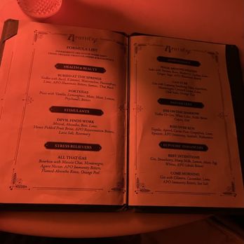 Apotheke Nomad - MENU for PH - Cocktail Bars Near Me - New York, New York