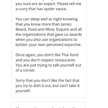Lom Wong - The owner trying to intimidate me, accusing me of lying, and trying to claim I just don't like Thai food. - Thai Near Me - Phoenix, Arizona