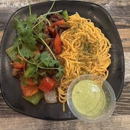 Shaken Filet Mignon Garlic Noodles