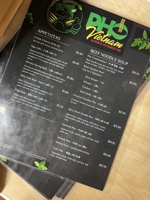 Menu photo 1 Pho Vietnam Raleigh, NC