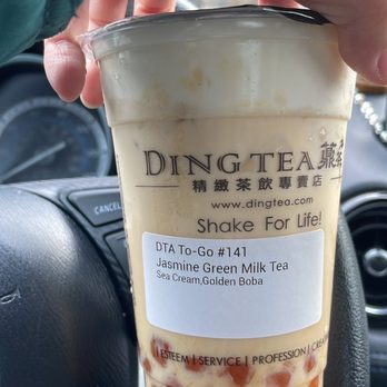 Ding Tea Anaheim - Jasmine milktea sea cream with golden boba. - Coffee & Tea Near Me - Anaheim, California Ding Tea Anaheim - Jasmine milktea sea cream with golden boba. - Coffee & Tea Near Me - Anaheim, California