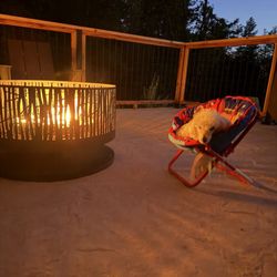 Reverie Retreat - Gas fire pit on private patio.
