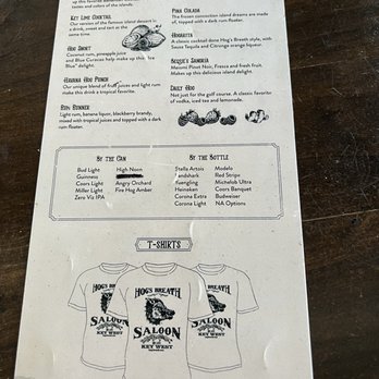 Hog's Breath Saloon - menu - Bars Near Me - Key West, Florida