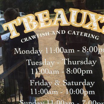 T'Beaux's Crawfish & Catering - Clinton - Operating hours and menu from the Pocohontas location. - Cajun/Creole Near Me - Clinton, Mississippi
