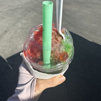 Tropical Fruit - Kids lemon and cherry raspa with an unexpected gummy bears on top! It was a hit with the kids. - Juice Bars & Smoothies Near Me - Humble, Texas Tropical Fruit - Kids lemon and cherry raspa with an unexpected gummy bears on top! It was a hit with the kids. - Juice Bars & Smoothies Near Me - Humble, Texas