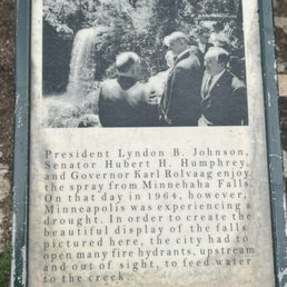 1964 President Lyndon B. Johnson viaits falls 1964 President Lyndon B. Johnson viaits falls