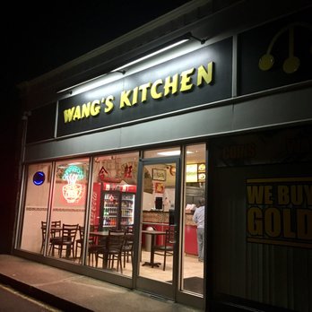 Wang's Kitchen - Front entrance at night - Chinese Near Me - Wethersfield, Connecticut