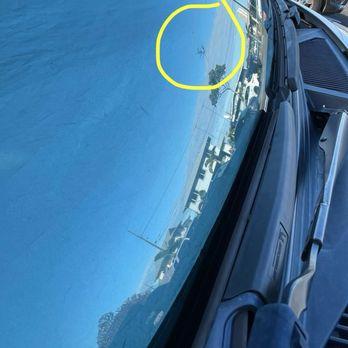 Aloha Mobile Auto Glass - Crack in windshield before Ashton arrived - Auto Glass Services Near Me - Honolulu, Hawaii