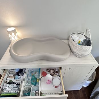 Organize This N That - Changing table all set up and waiting for that new bundle of joy - Home Organization Near Me Organize This N That - Changing table all set up and waiting for that new bundle of joy - Home Organization Near Me