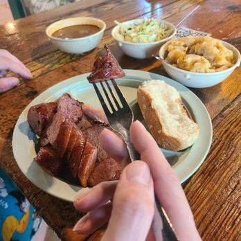 The Salt Lick BBQ - Sausage had that smoky snap with a little char on the edges. - Barbeque Near Me - Driftwood, Texas