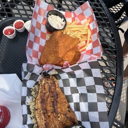 Grilled and fried whitefish