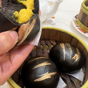 Happy Harbor - Squid Ink Molten Egg Custard Bao AMAZINGG - Dim Sum Near Me - Rowland Heights, California Happy Harbor - Squid Ink Molten Egg Custard Bao AMAZINGG - Dim Sum Near Me - Rowland Heights, California