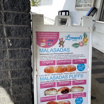 Leonard's Bakery - Menu as of 10/2/21 - Bakeries Near Me - Honolulu, Hawaii Leonard's Bakery - Menu as of 10/2/21 - Bakeries Near Me - Honolulu, Hawaii