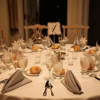 Sea Cliff Manor - Our simple table setting. - Caterers Near Me - Sea Cliff, New York