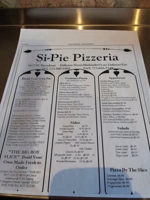 Menu photo 1 Si-Pie Pizzeria Chicago, IL