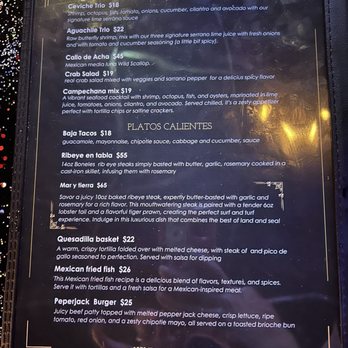 Sensacion - Food menu - Cocktail Bars Near Me - San Jose, California Sensacion - Food menu - Cocktail Bars Near Me - San Jose, California