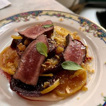 Forsythia - beets with smoked beef heart - Italian Near Me - New York, New York