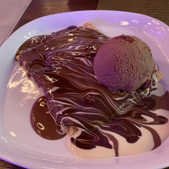 Kahramana Restaurant - Crepes with chocolate ice cream and melted Belgian chocolate - Middle Eastern Near Me - Upland, California
