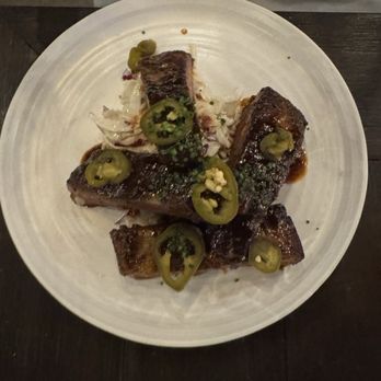 The Lark - Post Oak Smoked Duroc Pork Spare Ribs - New American Near Me - Santa Barbara, California The Lark - Post Oak Smoked Duroc Pork Spare Ribs - New American Near Me - Santa Barbara, California
