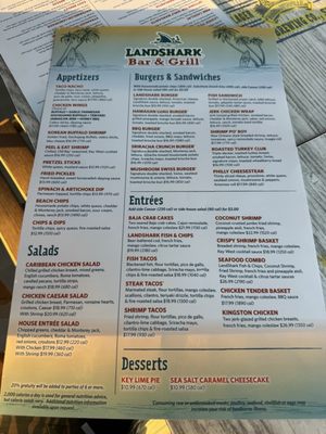 Menu photo 3 Landshark Bar & Grill Osage Beach, MO