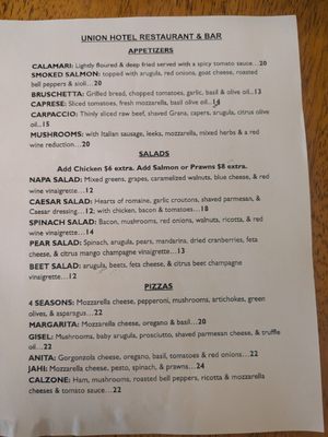 Menu photo 4 Union Hotel Restaurant and Bar Benicia, CA Menu photo 4 Union Hotel Restaurant and Bar Benicia, CA
