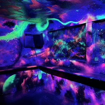 Bar House - a room with a pool and neon lights - Dive Bars Near Me - Seattle, Washington Bar House - a room with a pool and neon lights - Dive Bars Near Me - Seattle, Washington