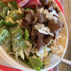 Gyro - salad - rice bowl = very tasty