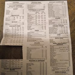Mama's Pizza and Grill - Menu prices from Mama's 61.  The section removed is the coupon I cut out for the Family size Calzone.