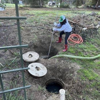 Modern Septic Service - Felicia from Modern Septic taking charge. She's nit inly the "Boss" she gets the job done! - Septic Services Near Me - El Cajon, California