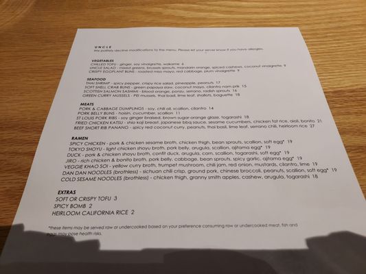 Menu photo 8 Uncle Denver, CO