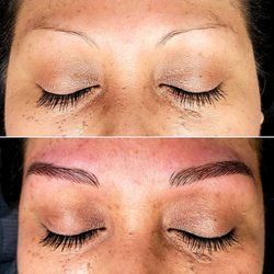 Blessed Brows by Jess - Before and after picture 1st session microblading