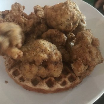 Kale My Name - Waffle with cauliflower wings - Vegetarian Near Me - Chicago, Illinois Kale My Name - Waffle with cauliflower wings - Vegetarian Near Me - Chicago, Illinois