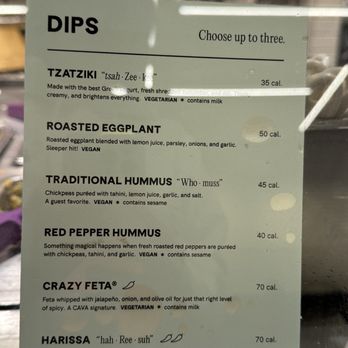 CAVA - Dips - Mediterranean Near Me - Pasadena, California