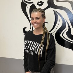 Luscious Hair Braiding & Boutique - So happy! Stylist took picture after we finished.