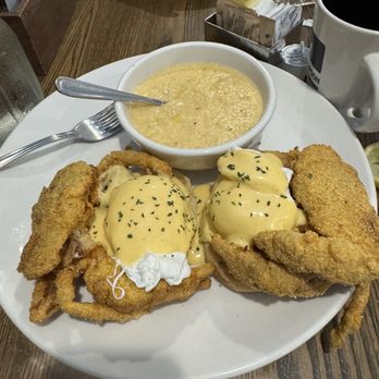 Brick & Spoon - Orange Beach - Soft shell crab Benedict and Bloody Mary!! - Breakfast & Brunch Near Me - Orange Beach, Alabama