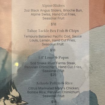 Matices - KIDS' Menu (kid's portion, and maybe kid-priced for a fancy menu but the teacher got were not kid-palate friendly) - French Near Me - Truckee, California