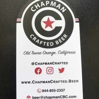 Chapman Crafted Beer - Contact info. - Breweries Near Me - Orange, California