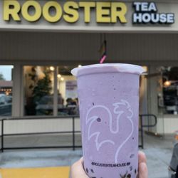 Yorba Ranch Village Shopping Center - Taro slush boba @ Rooster Tea House 10.16.24