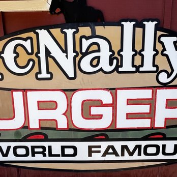 McNally's Burger - Sign on the side of the hamburger stand - Burgers Near Me - Kernville, California McNally's Burger - Sign on the side of the hamburger stand - Burgers Near Me - Kernville, California