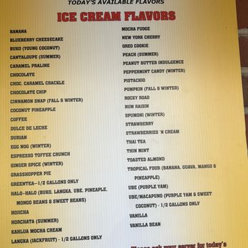 Mitchells Ice Cream - Menu - Ice Cream & Frozen Yogurt Near Me - San Francisco, California