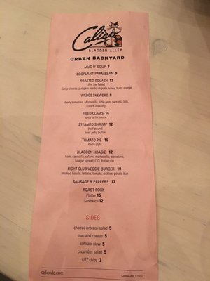 Menu photo 8 Calico Washington, DC, DC