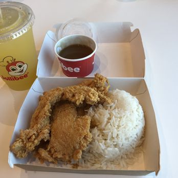 Jollibee - Chicken Tenders with white rice and gravy and Pineapple juice - Chicken Shop Near Me - Artesia, California
