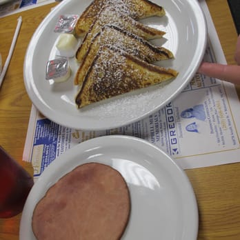 Tea Pot East - French toast with a side of ham. - Breakfast & Brunch Near Me - Paw Paw, Michigan