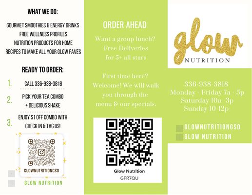 Menu photo 4 Glow Nutrition Greensboro, NC