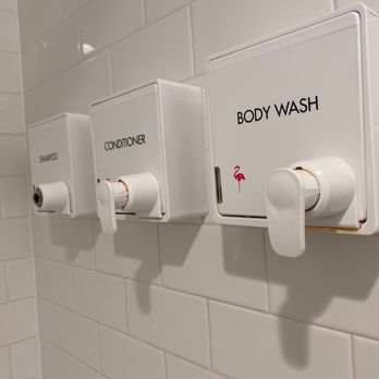 Flamingo Las Vegas - Shower soap dispensers. Dirty and non functioning! - Hotels Near Me - Las Vegas, Nevada