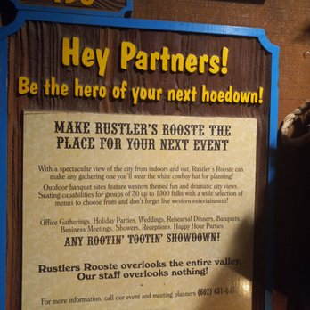 Rustler's Rooste - Can book it for an event. - Steakhouses Near Me - Phoenix, Arizona