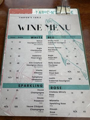 Menu photo 4 Tarpon's Table Red Hook, VI