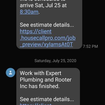 Expert Plumbing & Rooter - Set an appointment and never showed up. Then sent me a text saying their work was finished. - Plumbing Near Me - Fort Worth, Texas Expert Plumbing & Rooter - Set an appointment and never showed up. Then sent me a text saying their work was finished. - Plumbing Near Me - Fort Worth, Texas