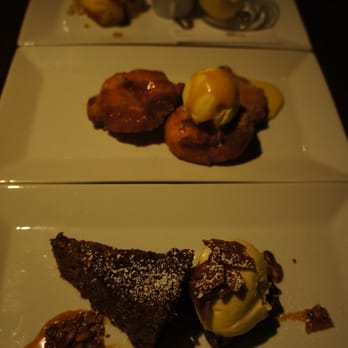 Cucina 24 - top to bottom: grand marnier affrogato, local apple fritters, brown butter cake - Italian Near Me - Asheville, North Carolina
