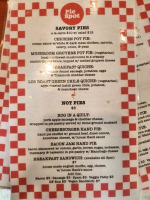 Menu photo 1 The Pie Spot Portland, OR